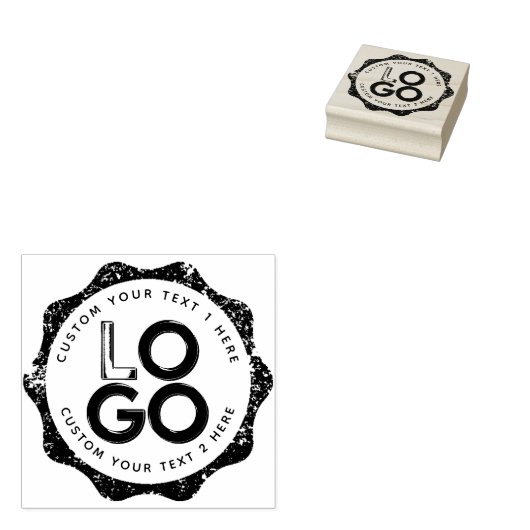 Upload Business Logo Professional Self-Inking Stam Rubberstempel (Gestempeld)