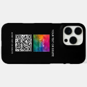 Upload Business Logo QR Code Creëer voor jezelf Case-Mate iPhone Case (Achterkant (horizontaal))