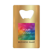 Upload Business Logo QR Code Url Faux Gold (Devant)