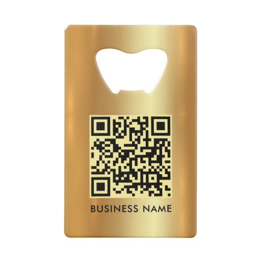 Upload Business Logo QR Code Url Faux Gold (Dos)