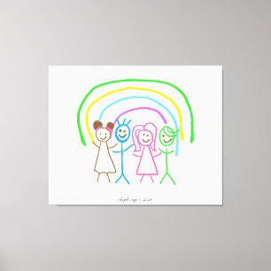 Upload Childs Drawing Draai Kinder kunstwerk naar Canvas Afdruk