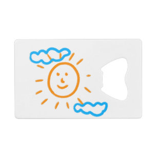 Upload Childs Drawing Draai Kinder kunstwerk naar Kredietkaart Flessenopener