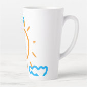 Upload Childs Drawing Draai Kinder kunstwerk naar Latte Mok (Rechts)