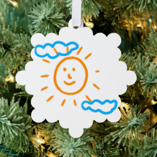 Upload Childs Drawing Draai Kinder kunstwerk naar Ornament Kaart