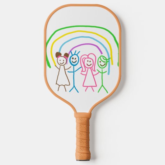 Upload Childs Drawing Draai Kinder kunstwerk naar Pickleball Paddle (Voorkant)