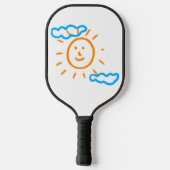 Upload Childs Drawing Draai Kinder kunstwerk naar Pickleball Paddle (Achterkant)