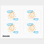 Upload Childs Drawing Draai Kinder kunstwerk naar Rechthoekige Sticker (Vel)
