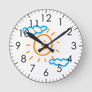 Upload Childs Drawing Draai Kinder kunstwerk naar Ronde Klok