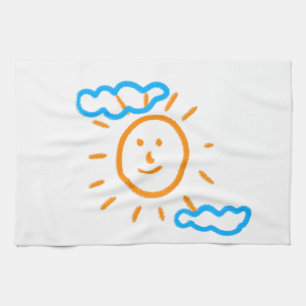 Upload Childs Drawing Draai Kinder kunstwerk naar Theedoek