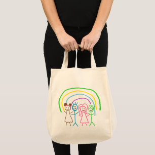 Upload Childs Drawing Draai Kinder kunstwerk naar Tote Bag