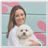 Upload Custom Pet Pic Gift Sticker voor Dog Parent (Voorkant)