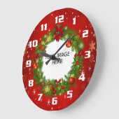 Upload een Foto Creëer uw eigen Aangepaste Kerstmi Grote Klok (Hoek)