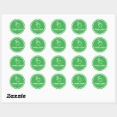 Upload eenvoudig uw Logo Custom Low Minimums Green Ronde Sticker (Vel)