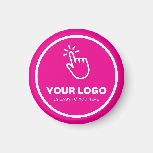Upload eenvoudig uw Logo Custom Low Minimums Pink Magneet (Voorkant)