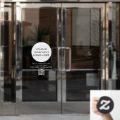 Upload eigen Logo Small Business Branding QR-code Raamsticker (Kantoordeur)