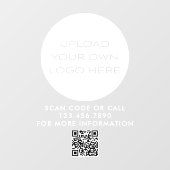 Upload eigen Logo Small Business Branding QR-code Raamsticker (Vel)
