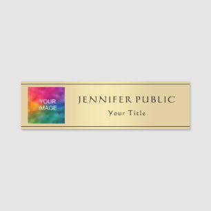 Upload Foto Afbeelding Hier Elegant Gold Kijk Sjab Naamplaatje