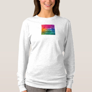 Upload Foto Dames Dubbelzijdig Modern Asgrijs T-shirt