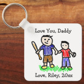 Upload het kunstwerk van uw kind | SCHATTIGEE VADE Sleutelhanger (Voorkant)