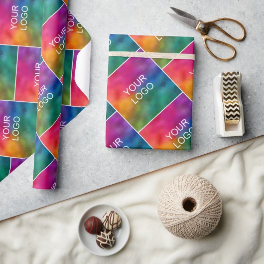 Upload hier uw zakelijke Logo Sjabloon op maat Cadeaupapier (Crafts)