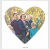 Upload je Afbeelding voor je familie, hartvorm Sticker (Vel)