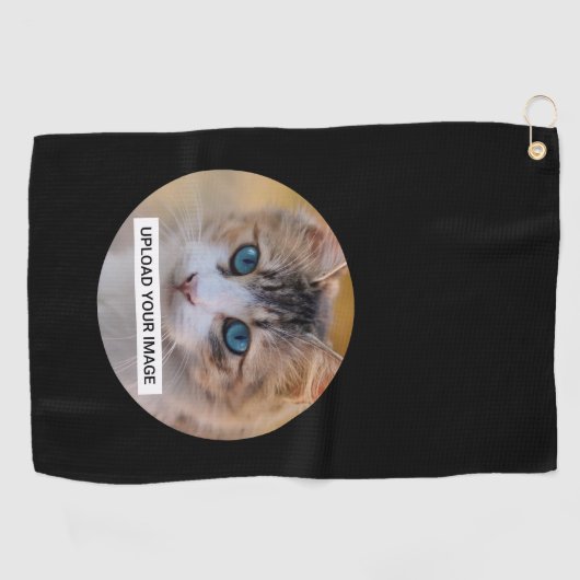 Upload je Cute Cat Photo Golfhanddoek (Horizontaal)