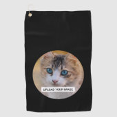 Upload je Cute Cat Photo Golfhanddoek (Voorkant)