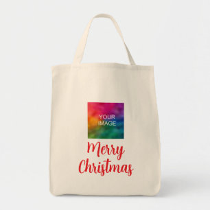Upload je eigen foto of zakelijke Logo kerst Tote Bag