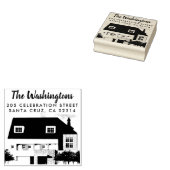 Upload je eigen foto van je huis retouradres 	rubberstempel (Gestempeld)