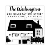 Upload je eigen foto van je huis retouradres 	rubberstempel (Afrduk)