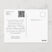 Upload je eigen ontwerp Aangepaste tekst QR-code Briefkaart (Achterkant)