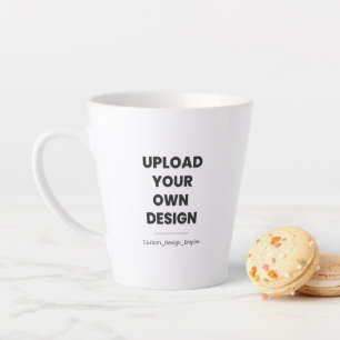 Upload Je Eigen Ontwerp Hier Aangepaste Sjabloon Latte Mok