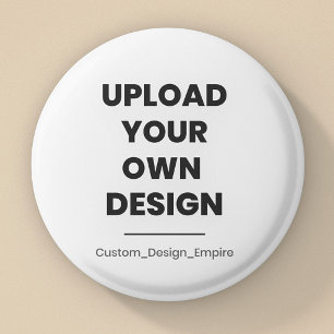 Upload Je Eigen Ontwerp Hier Aangepaste Sjabloon Ronde Button 3,2 Cm
