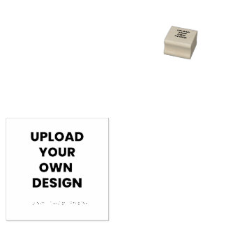 Upload Je Eigen Ontwerp Hier | Zwart & Wit Rubberstempel