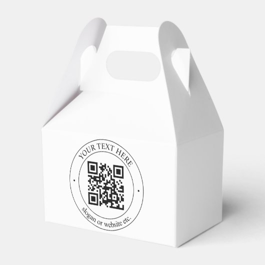 Upload Je Eigen QR-code & Aanpasbare Tekst Bedankdoosjes (Voorkant Zijde)