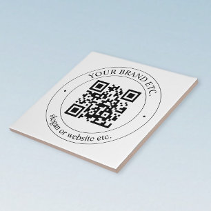 Upload Je Eigen QR-code & Aanpasbare Tekst Tegeltje