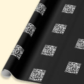 Upload je eigen QR-code | Eenvoudig herhalend patr Cadeaupapier