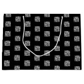 Upload je eigen QR-code | Eenvoudig herhalend patr Groot Cadeauzakje (Voorkant)