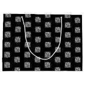 Upload je eigen QR-code | Eenvoudig herhalend patr Groot Cadeauzakje (Achterkant)