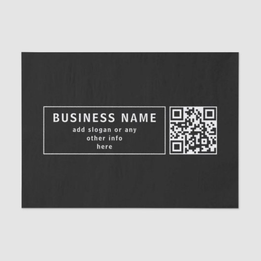 Upload je eigen QR-code en verwisselbare tekst Tissuepapier (Voorkant)