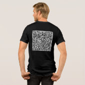 Upload Je Eigen QR-code Gepersonaliseerd Tri-Blend Shirt (Achterkant volledig)