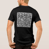 Upload Je Eigen QR-code Gepersonaliseerd Tri-Blend Shirt (Achterkant)