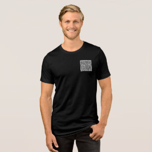 Upload Je Eigen QR-code Gepersonaliseerd Tri-Blend Shirt