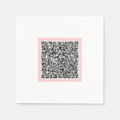 Upload je eigen QR-code scaninfo servetten voorbee (Voorkant)