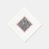 Upload je eigen QR-code scaninfo servetten voorbee (Hoek)