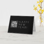 Upload je eigen QR-code | Stijlvolle deco nieuwe j Kaart (Gele Bloem)