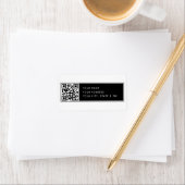 Upload je eigen QR-code | zwart-wit retouradres Etiket (Insitu)