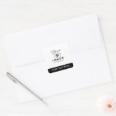 Upload je favoriete foto en tekst vierkante sticker (Envelop)