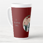 Upload je foto in een kerstabel latte mok (Linkerhoek)