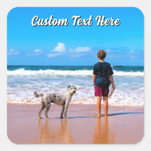 Upload je huisdier foto sticker cadeau voeg aangep